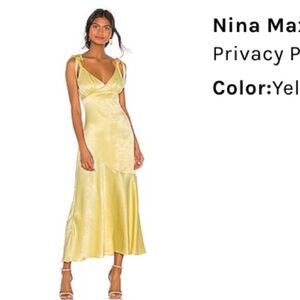 PRIVACY PLEASE Nina Maxi Dress XS in Yellow